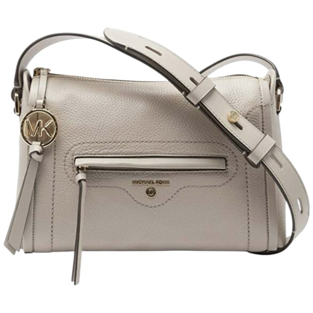 Michael Kors Light Sand Large Pebbled Leather Crossbody Handbag 32S0GCCC7L